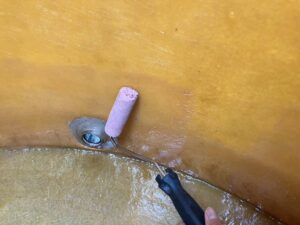 高架水槽バルブ新設工事シーラー