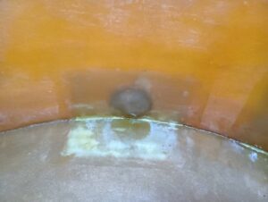 高架水槽バルブ新設工事応急処置